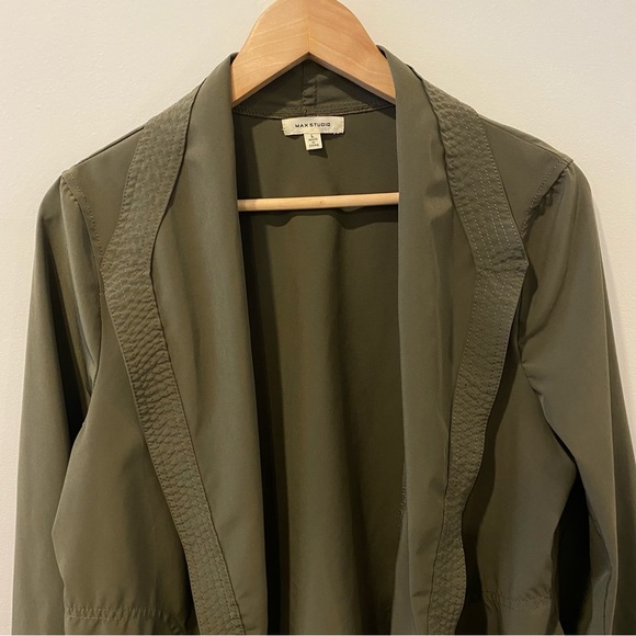 Open front jacket army green size large - Picture 4 of 12